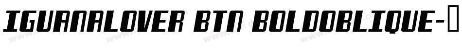IguanaLover BTN BoldOblique字体转换